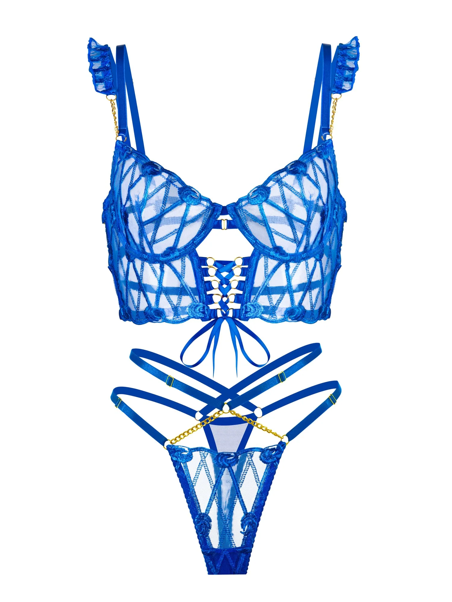 Adriana Pearl Blue Adjustable Set - Image 3