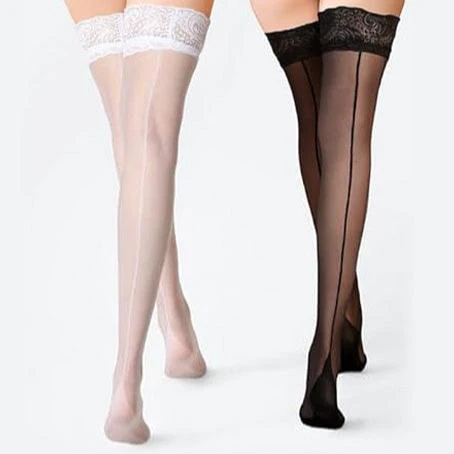 Black Lace Sexy Stockings - Image 3