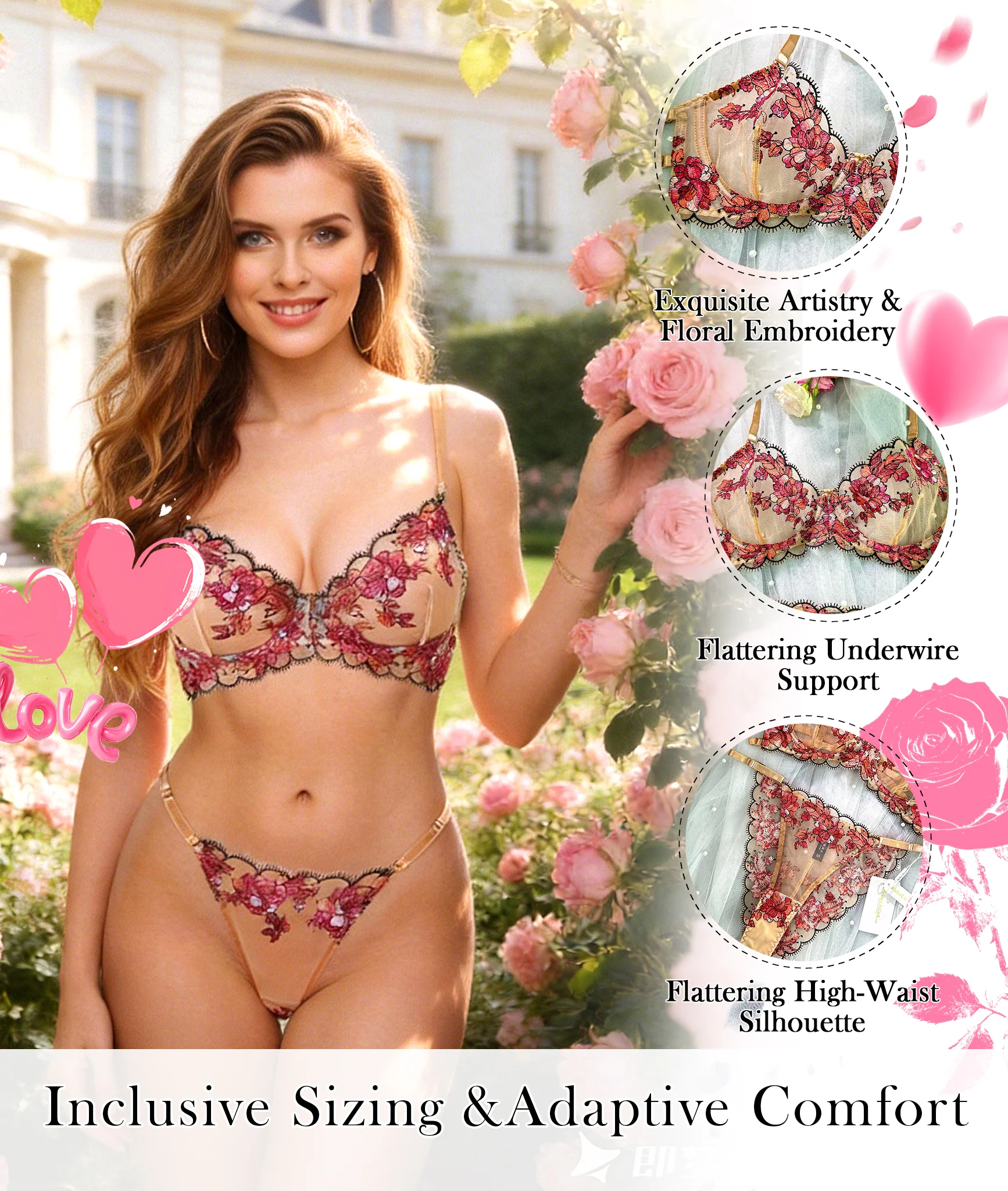 Blossom Elegance Lace Lingerie Set - Image 19