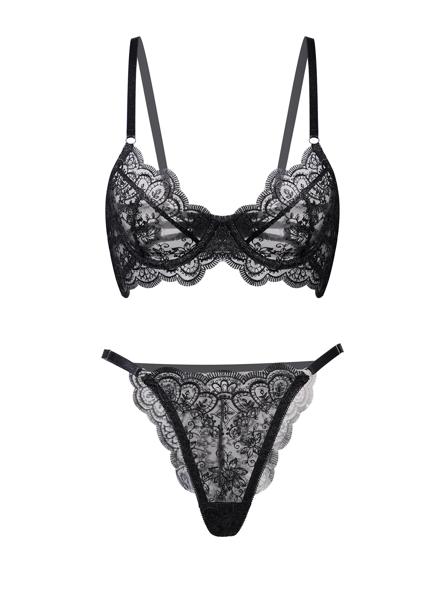 Exquisite Lace Lingerie Set - Image 3