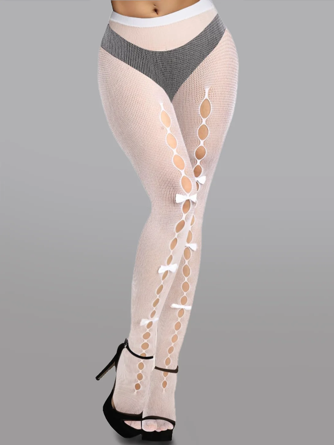 Cute Bow Hollow Out Tights - Image 4