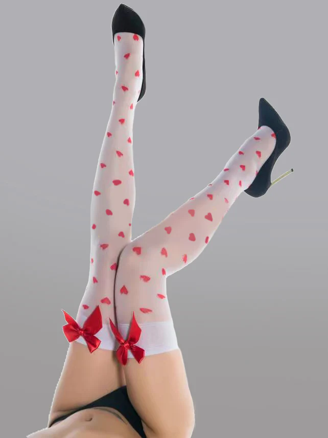 Cute Bow Polka Dot Stockings - Image 3