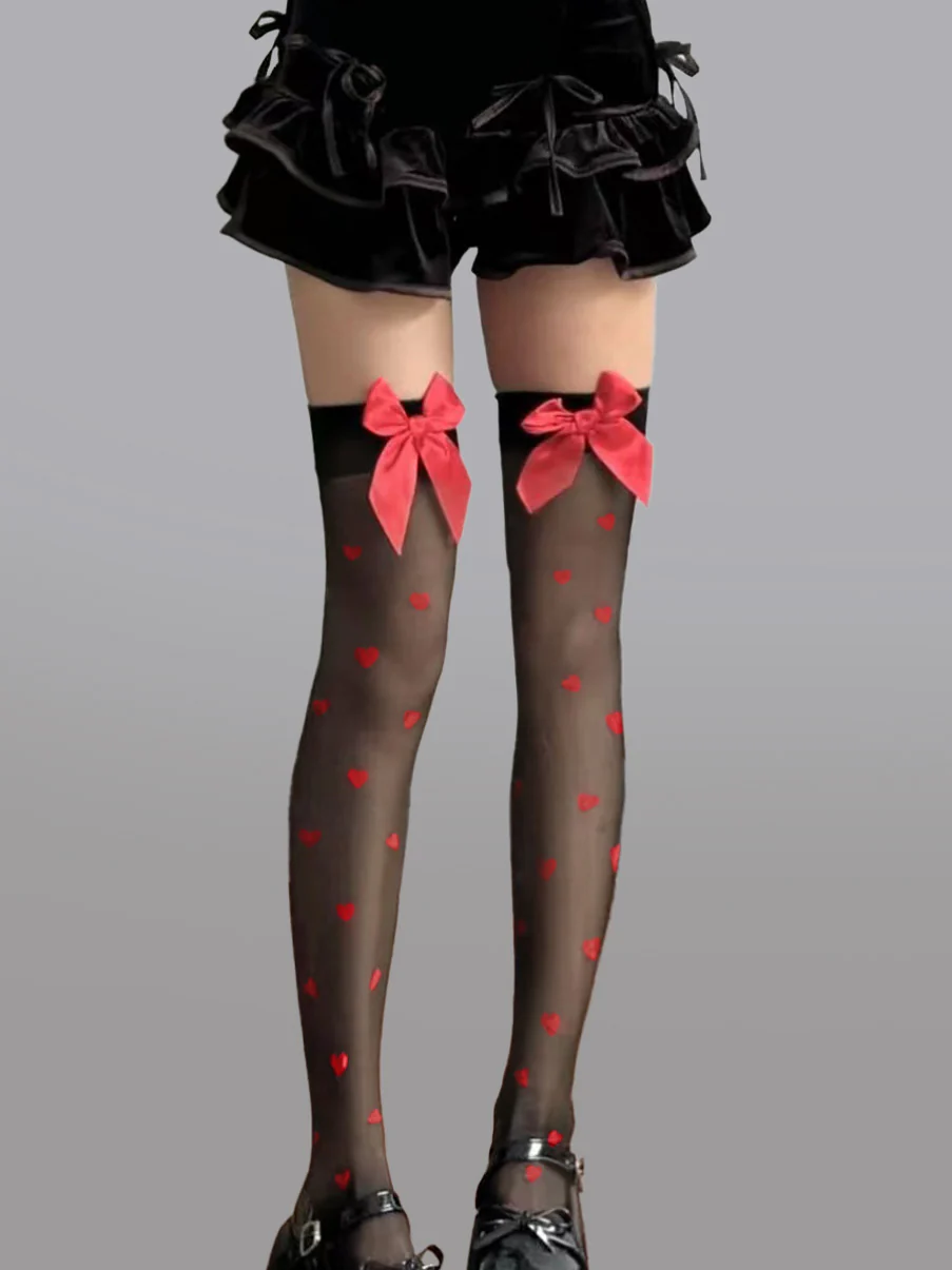 Cute Bow Polka Dot Stockings - Image 7