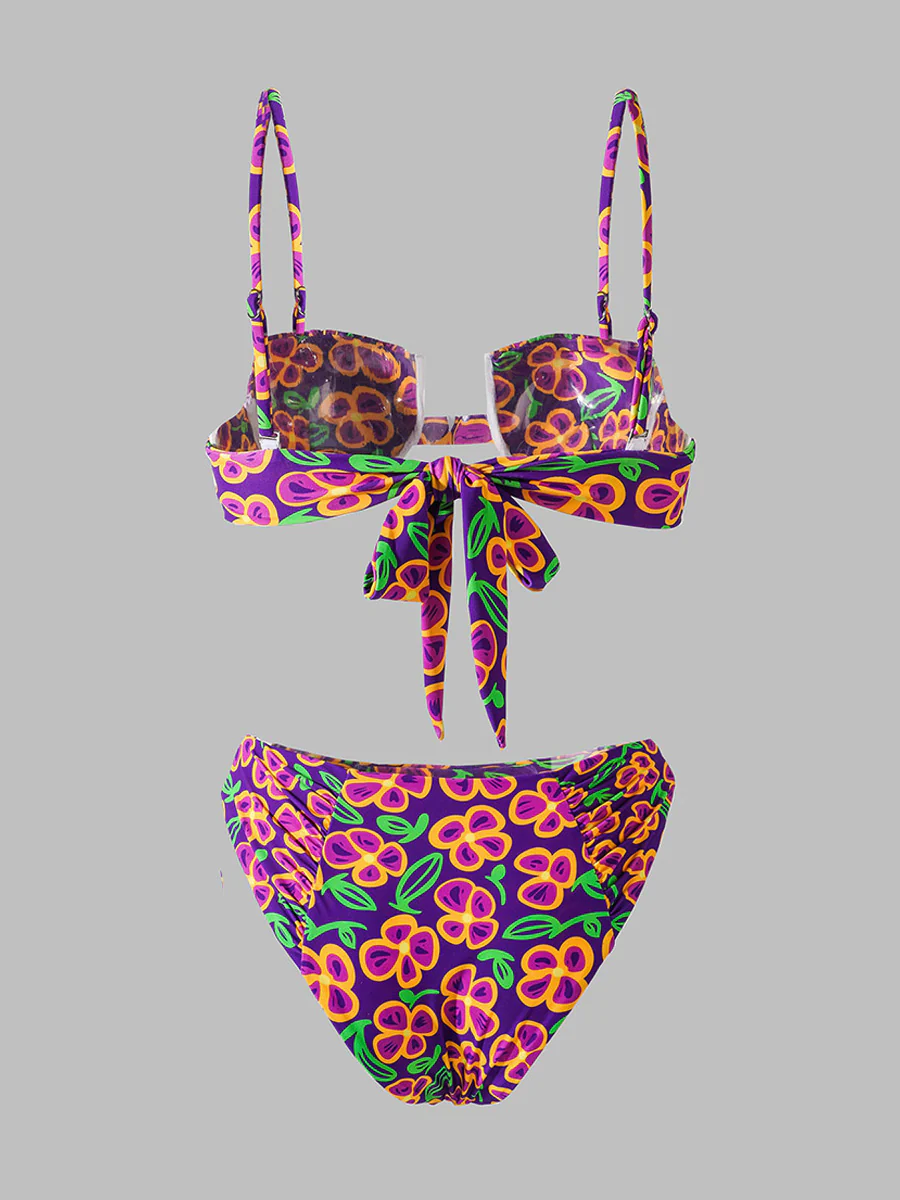 Dark Purple High-Waisted Bikini Set - Image 5