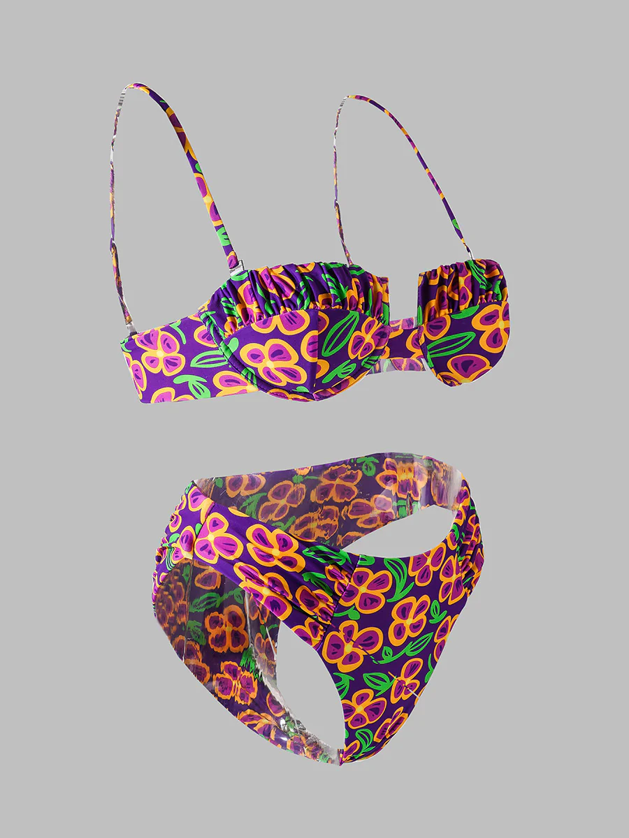 Dark Purple High-Waisted Bikini Set - Image 6