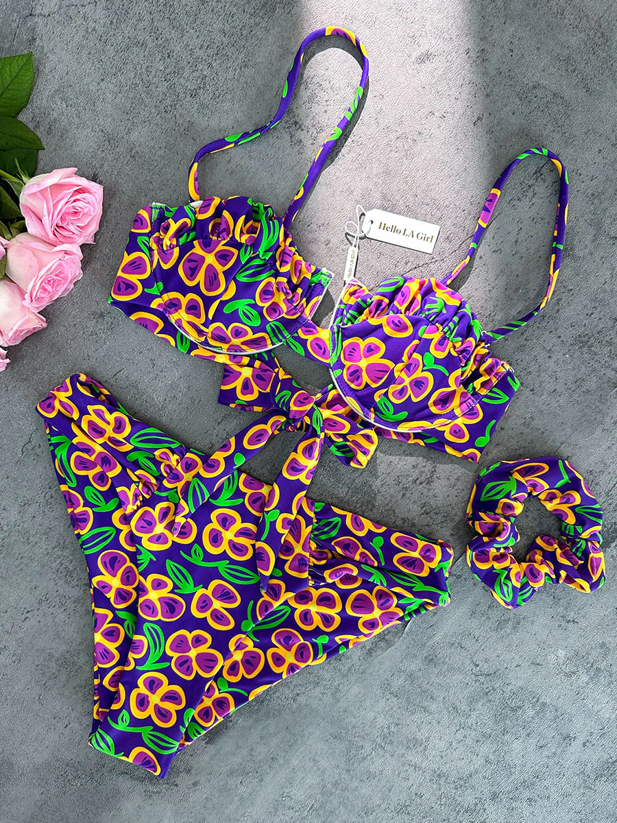 Dark Purple High-Waisted Bikini Set - Image 7