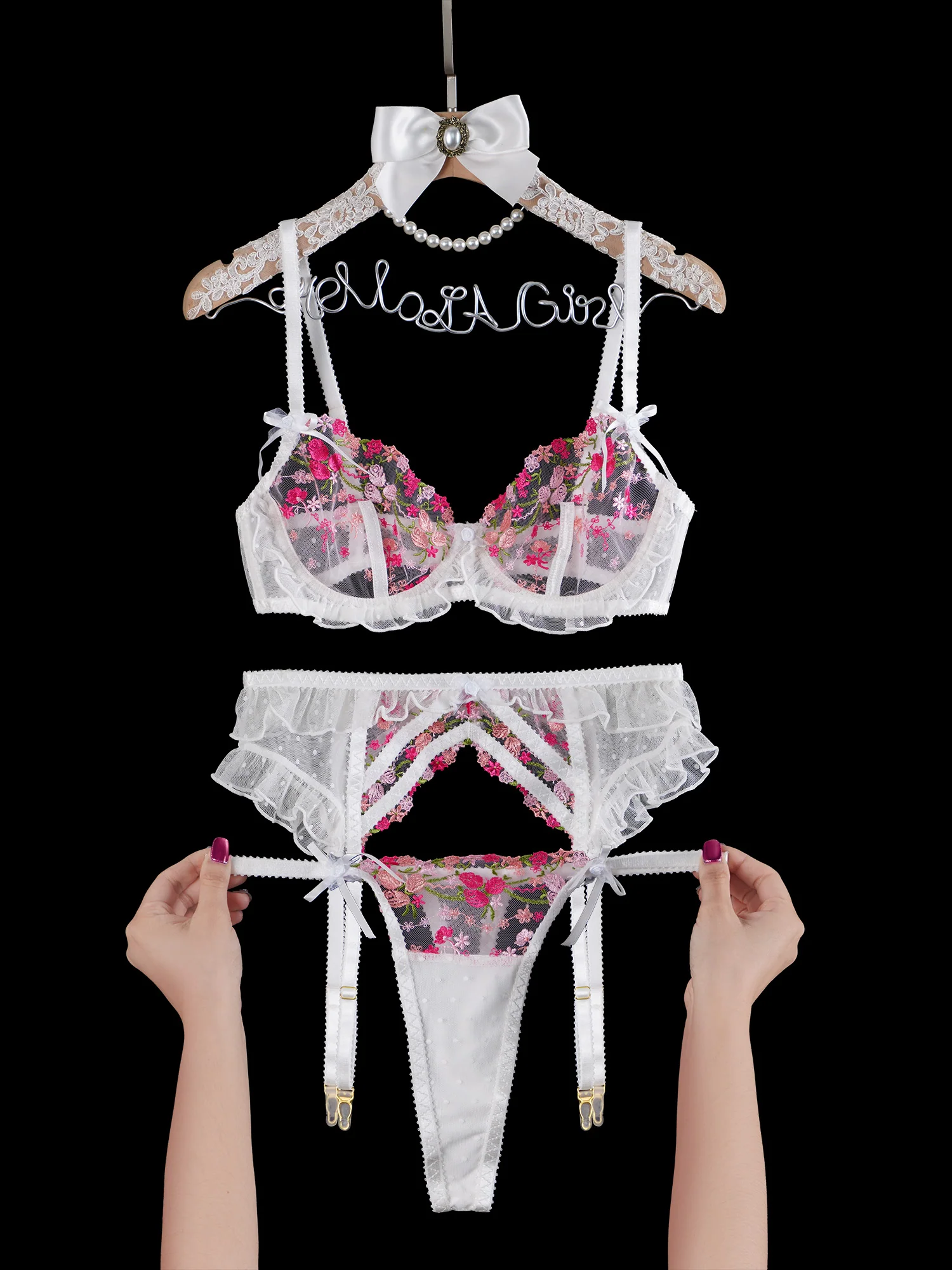 Emily Blossom Kiss Lingerie Set - Image 3