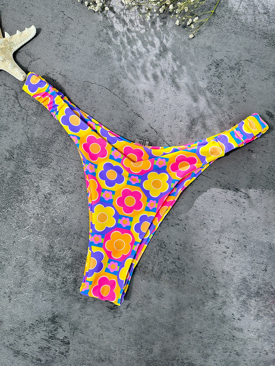 Multi Floral Print Double layer Bikini Set - Image 9