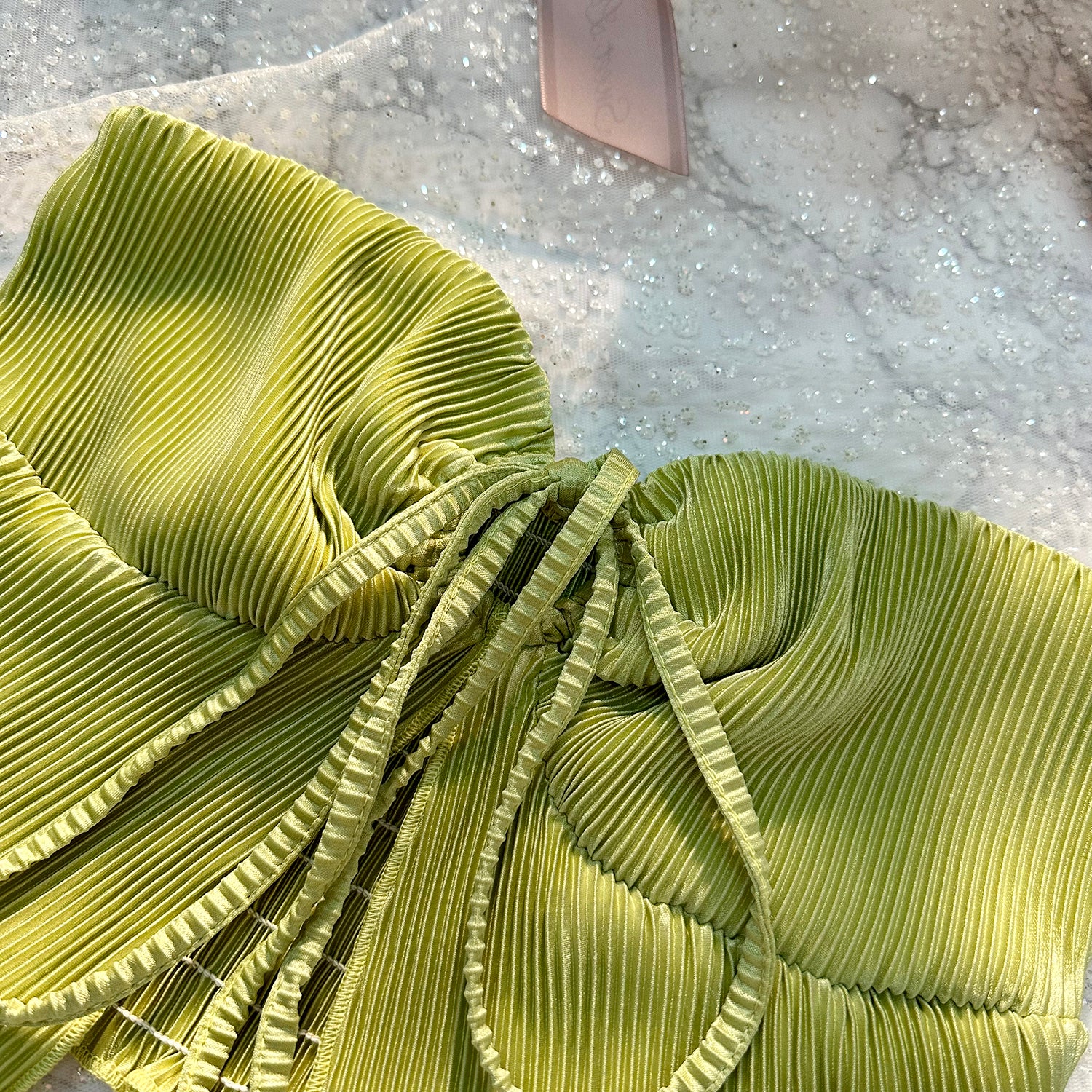 Green Halter Criss Cross Bandage Lace Up Backless Crop Top - Image 8