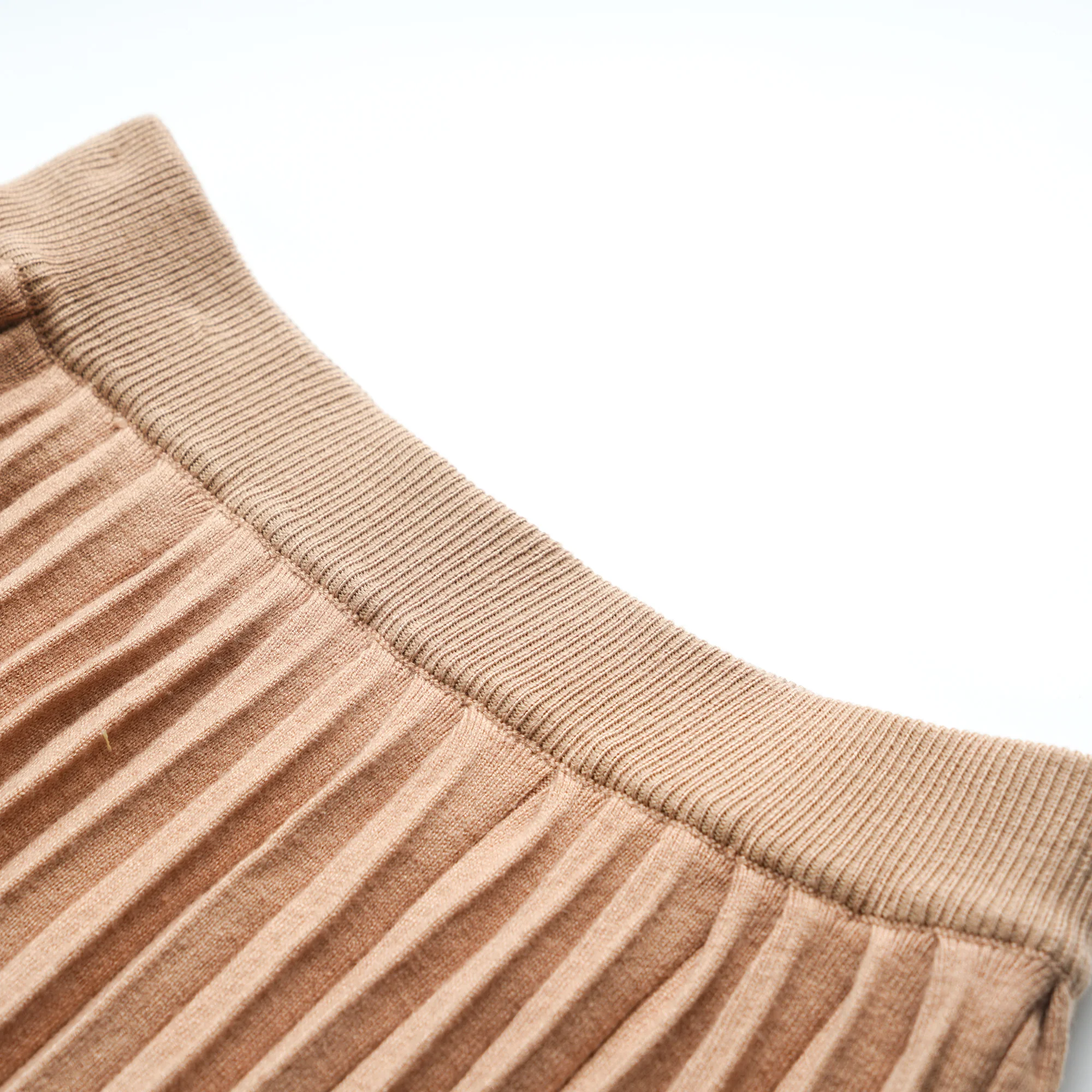 Khaki Sleeveless Bra Crop Tops With Pleated Short A-line Dress - Image 7