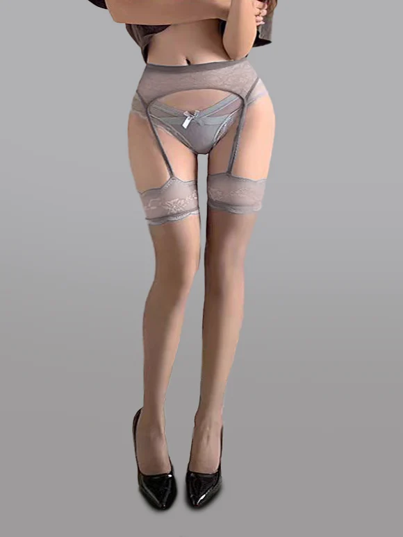 Lace Waist Garter Tights - Image 11