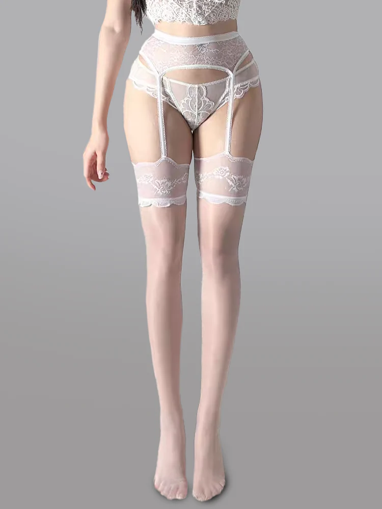 Lace Waist Garter Tights - Image 4