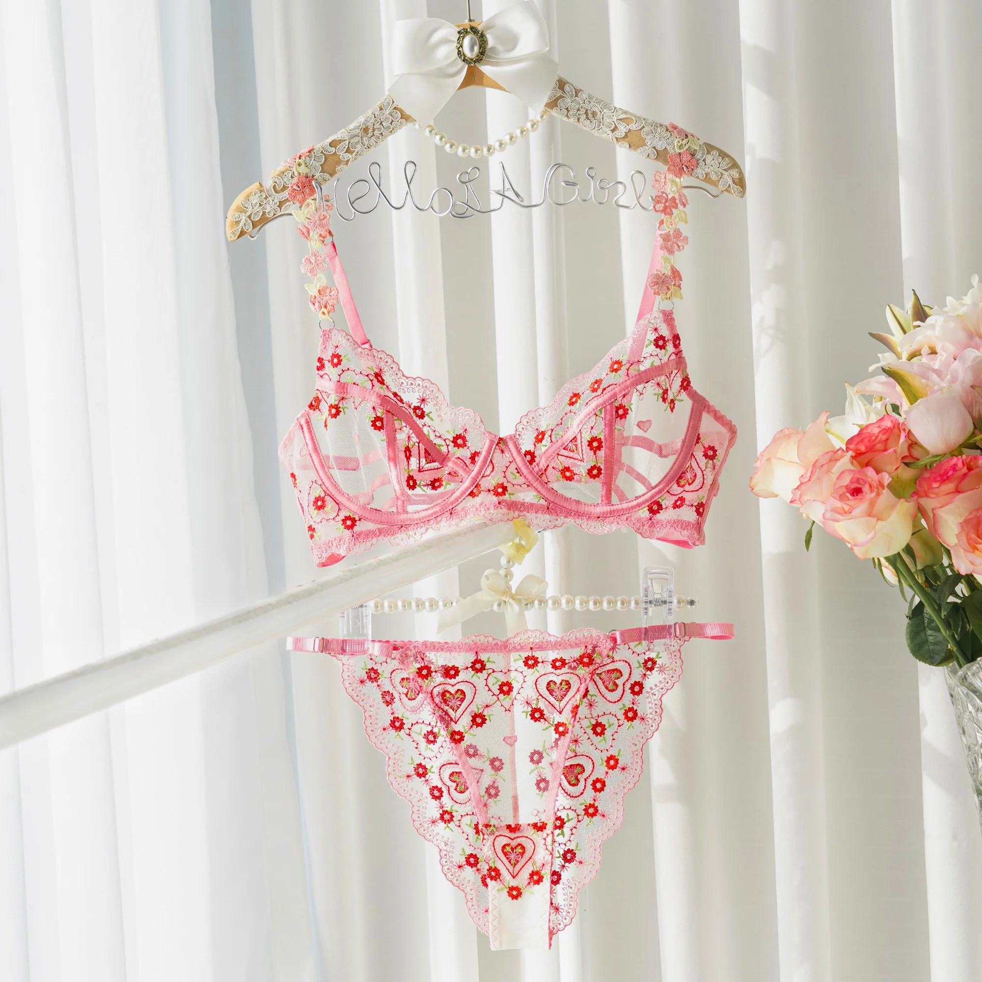 Pink Cute Sweetheart Lingerie Set - Image 13