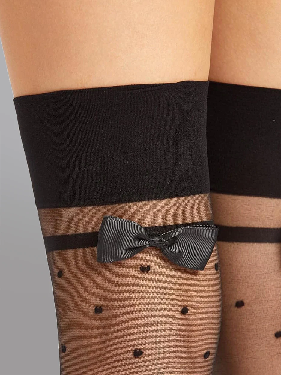 Polka Dot Bow Stockings - Image 2