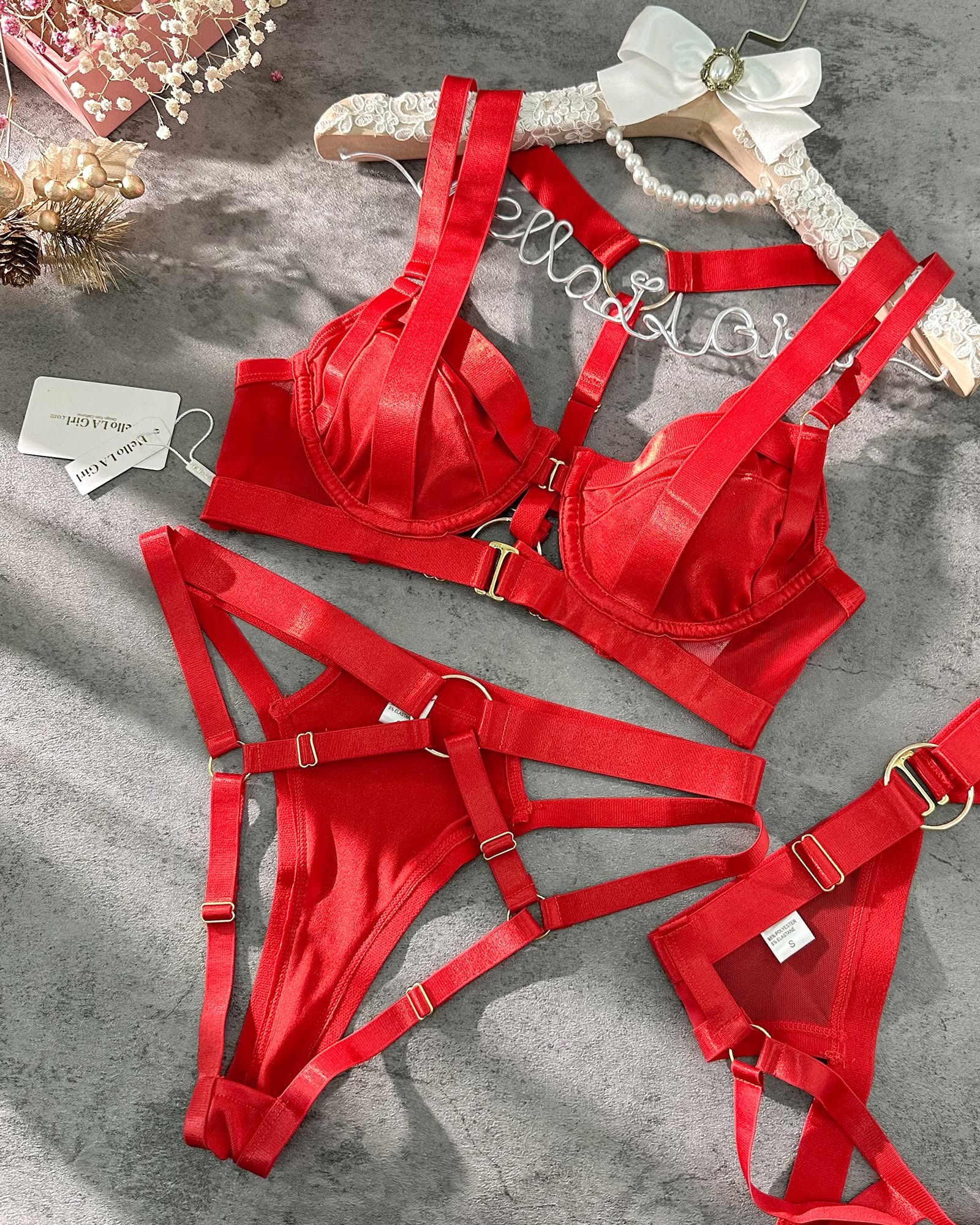 Satin Bondage Lingerie Set - Image 3
