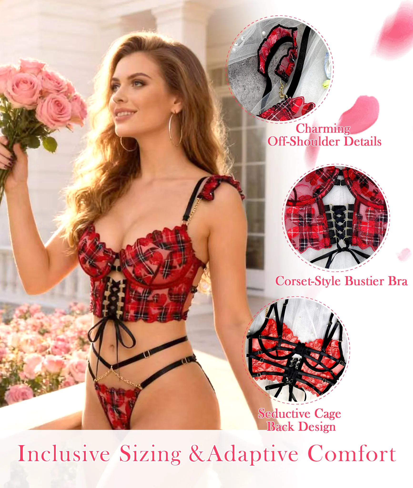 Vivienne Lace Harness Set - Image 9