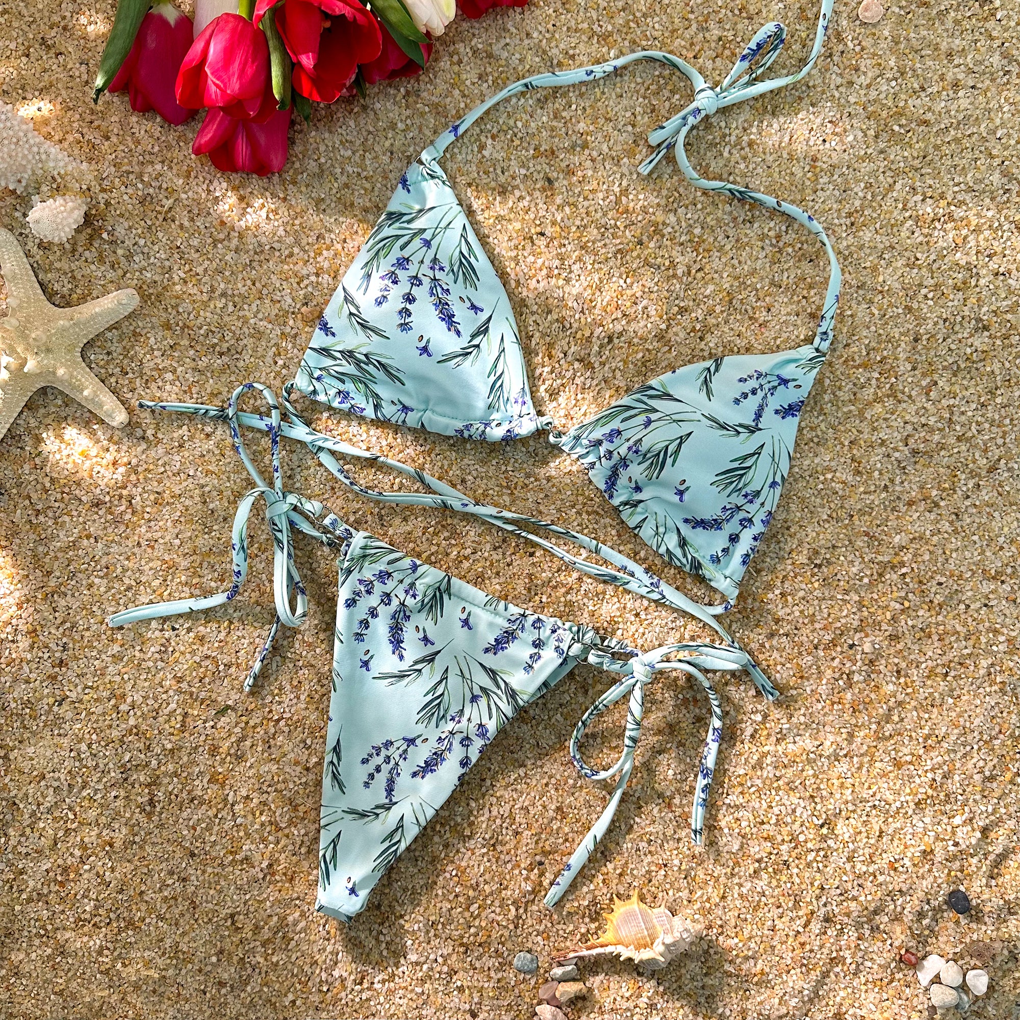 Wheat Digital Printing Double Fabric Bikini Set - Image 10