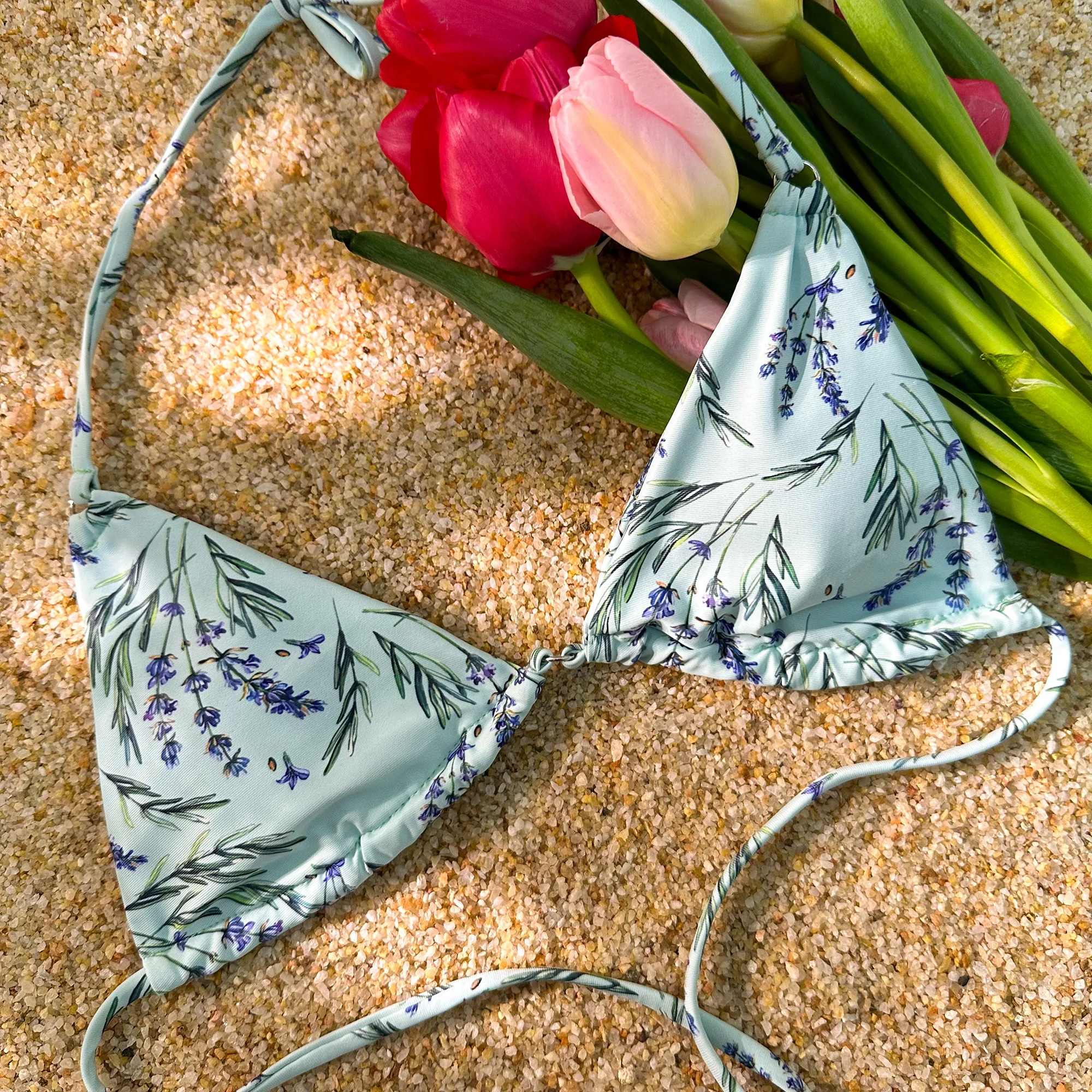 Wheat Digital Printing Double Fabric Bikini Set - Image 12