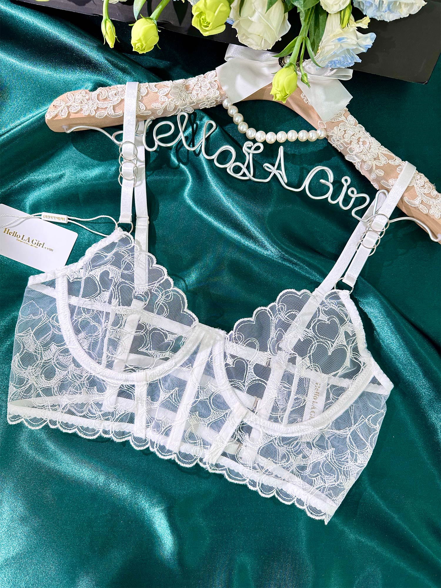 White Embroidery Lingerie Set - Image 8