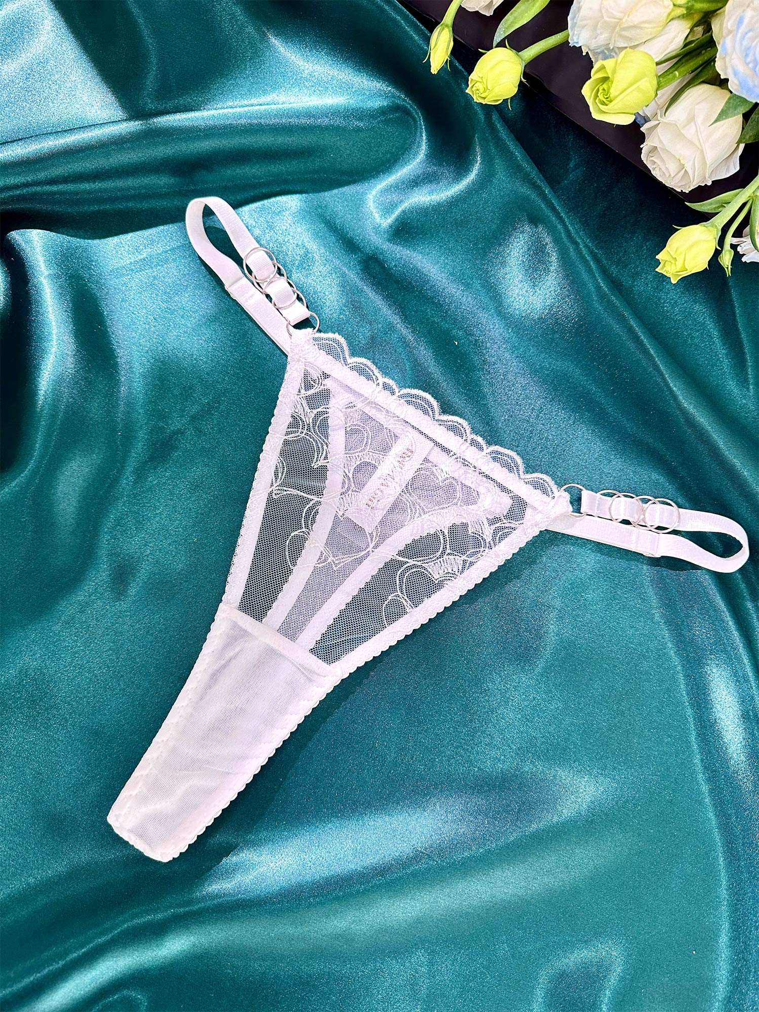 White Embroidery Lingerie Set - Image 9