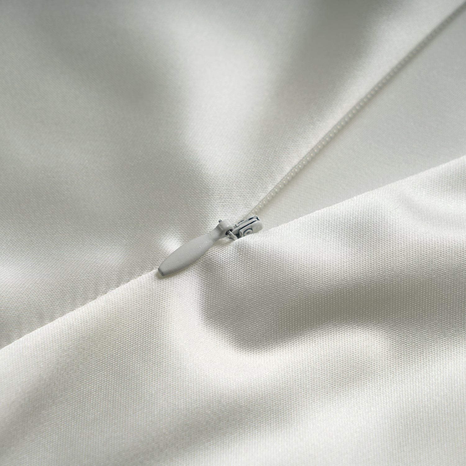 White Satin Silver Diamond A Line Dress - Image 6
